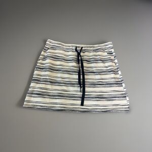 NWT! Loft Cotton Blend Striped Terry Cloth Drawstring Waist Mini Skirt XL